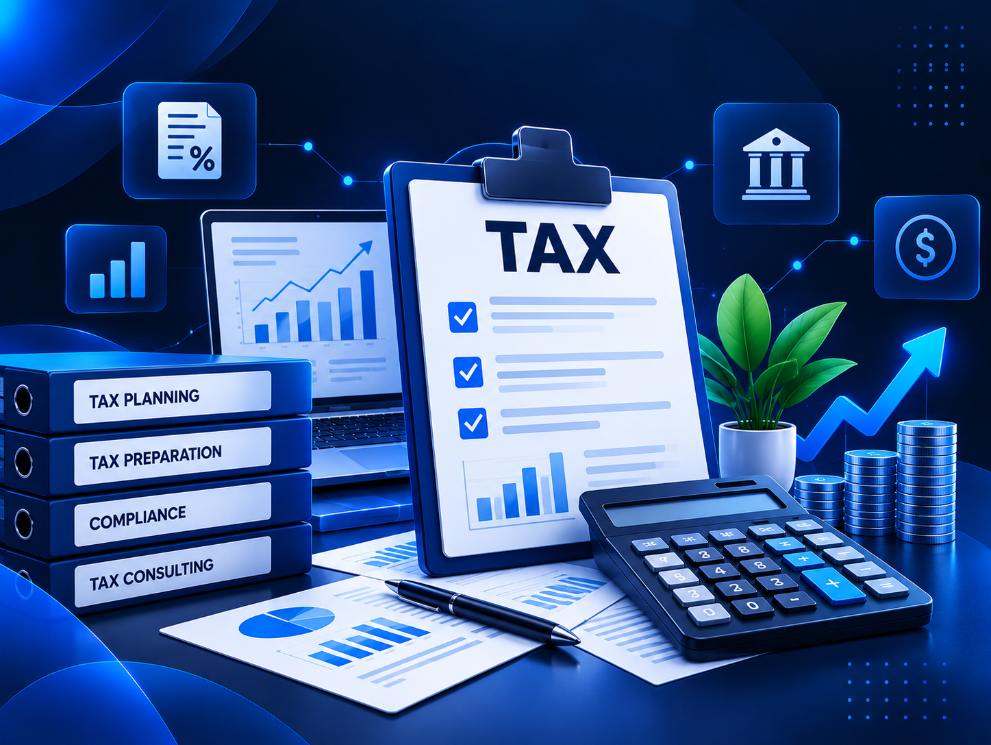 Business tax preparation support and tax compliance readiness services