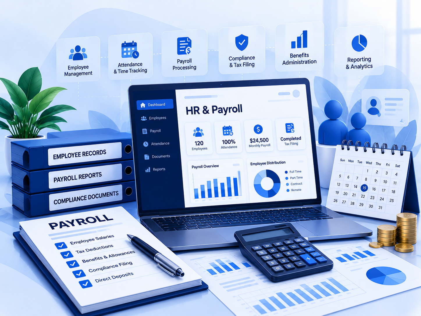HR, payroll, recruiting and staffing support services for businesses